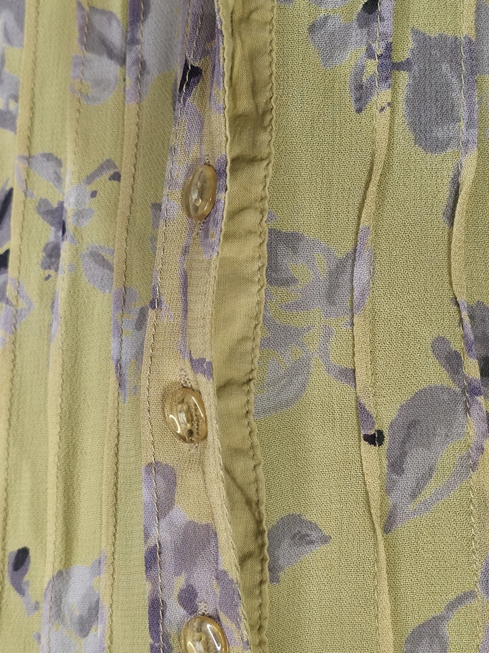 April Cornell 90s Sheer Yellow Floral Maxi Dress Set S Cotton & Rayon Cottagecor - Picture 6 of 9